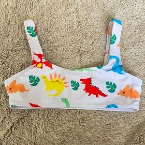 WHITE DINO BIKINI TOP